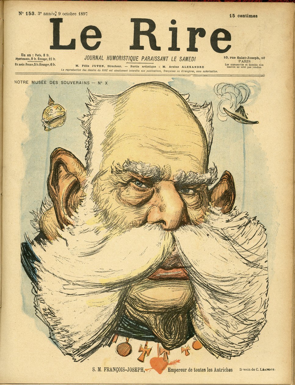 Ilustrace Charlese Leandra (1862-1934) pro obálku Le Rire od Charles Leandre