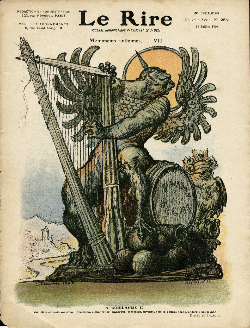 Ilustrace Charlese Leandra (1862-1934) pro obálku Le Rire od Charles Leandre