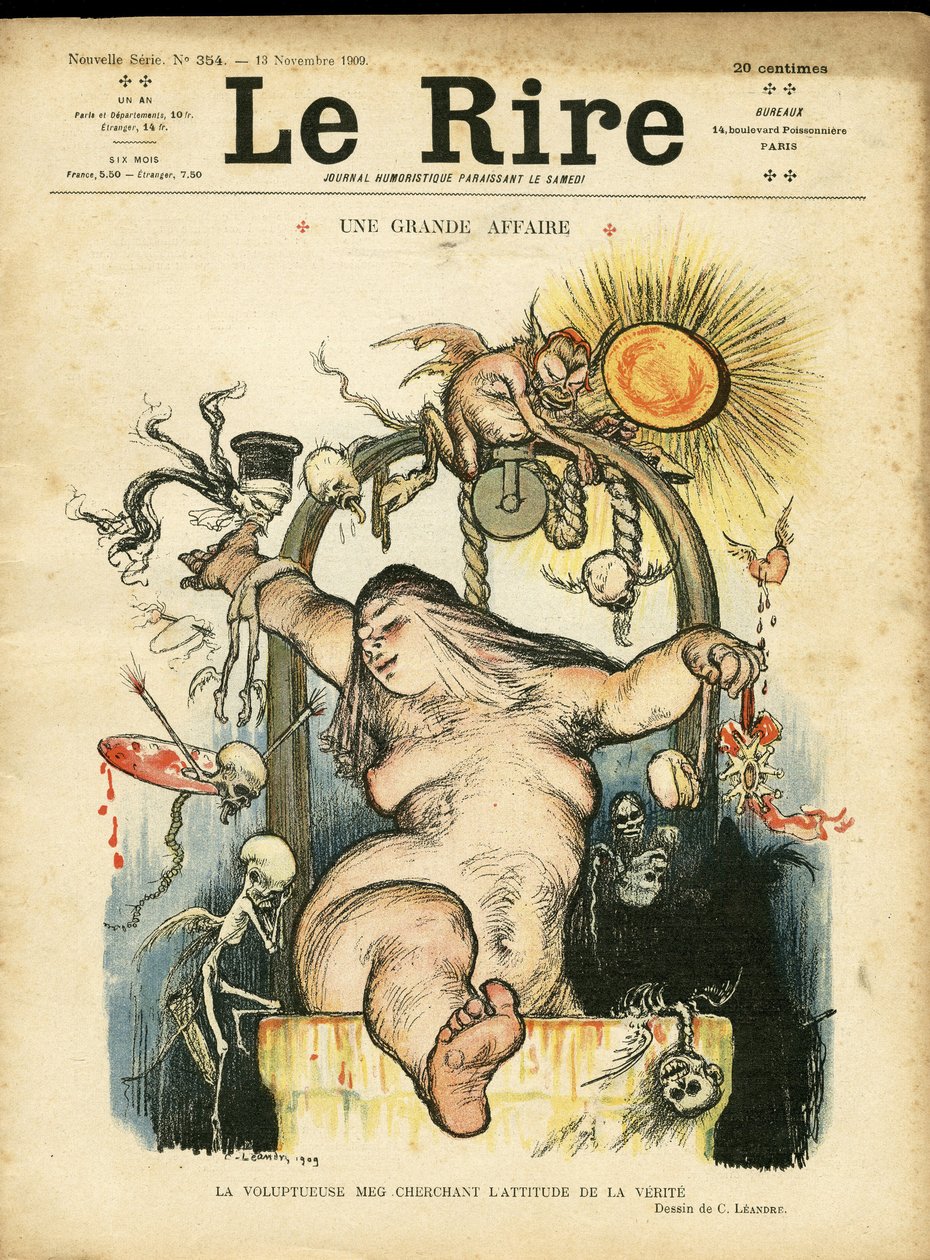 Ilustrace Charlese Leandra (1862-1934) pro obálku Le Rire od Charles Leandre