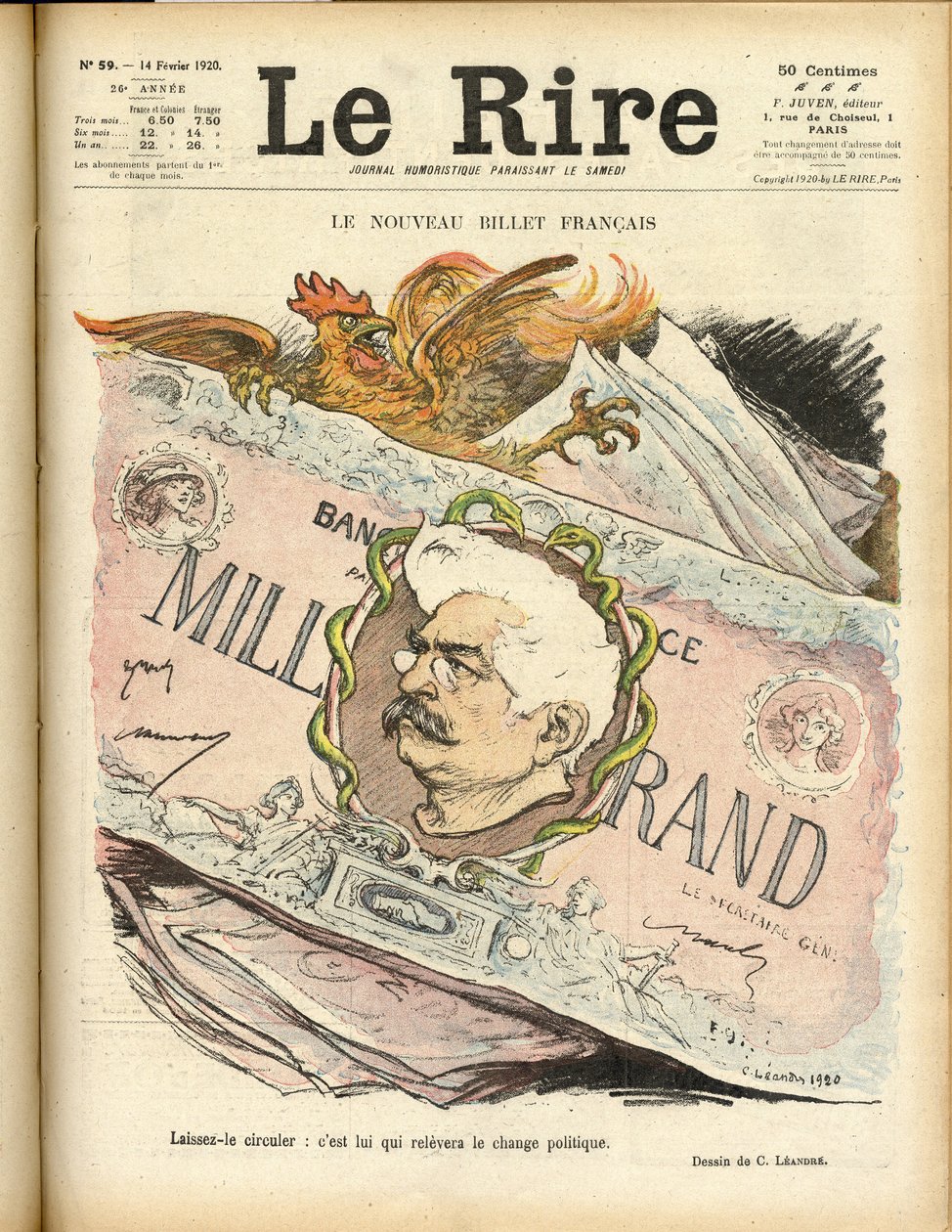 Ilustrace Charlese Leandra (1862-1934) pro obálku Le Rire od Charles Leandre