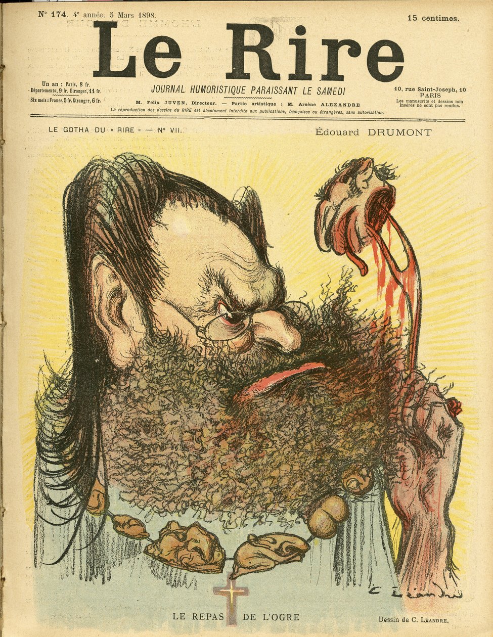 Ilustrace Charlese Leandra (1862-1934) pro obálku Le Rire od Charles Leandre