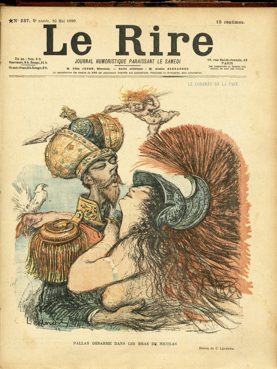 Ilustrace Charlese Leandra (1862-1934) pro obálku Le Rire od Charles Leandre