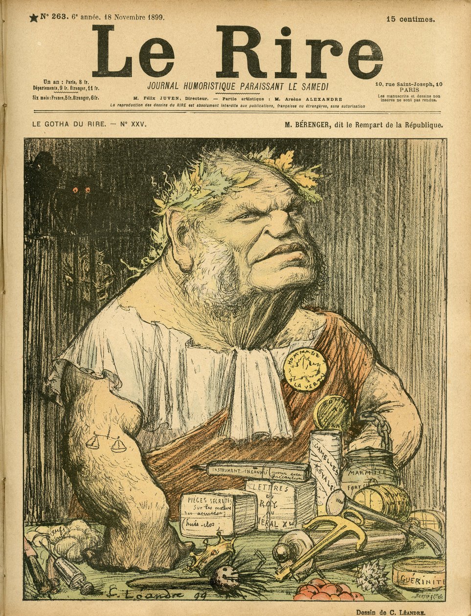 Ilustrace Charlese Leandra (1862-1934) pro obálku Le Rire, č. 263 od Charles Leandre