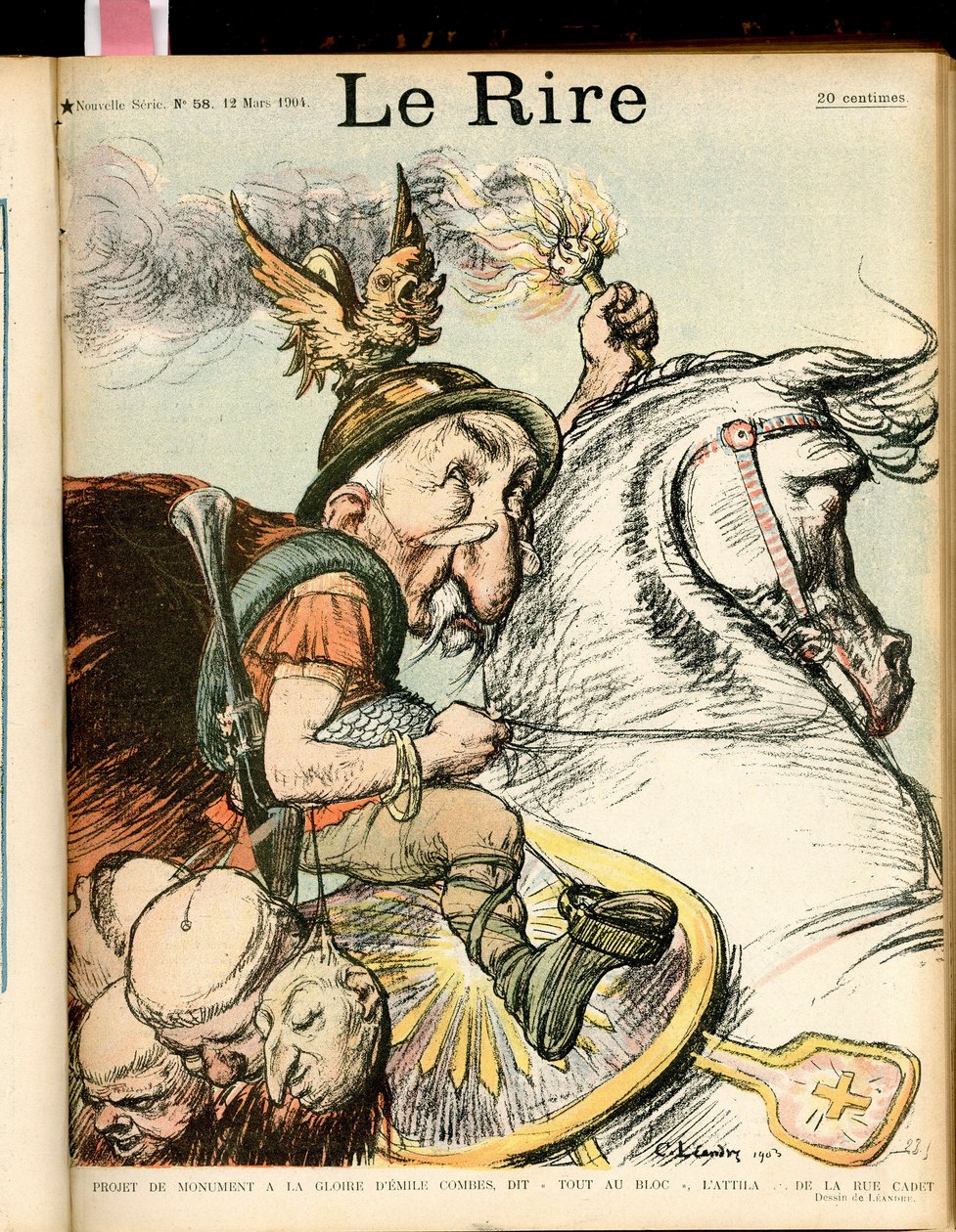Ilustrace Charlese Leandra (1862-1934) pro obálku Le Rire, č. 58 od Charles Leandre
