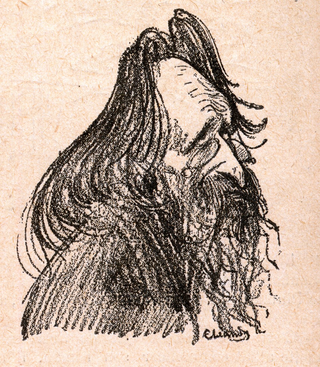 Jules Guesde (1845-1922) francouzský politik - rytina do „Our Dear Sovereign“ od Paula Bosqa - ilustrace Charles Leandre (1862-1934) 1898 - od Charles Leandre