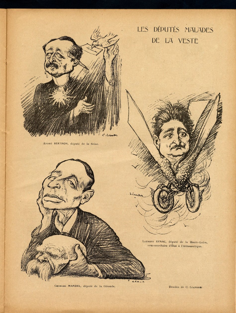 Čtené, satirické v barvách od Charles Leandre