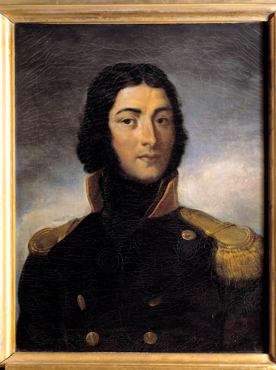 Portrét generála Louise Lazare Hoche (1768-1797) v kapitánské uniformě v roce 1792 Obraz Charles Victor Lefebvre (1805-1882) 19. stol. Rozměr 0,72 x 0,55 m od Charles Lefebvre