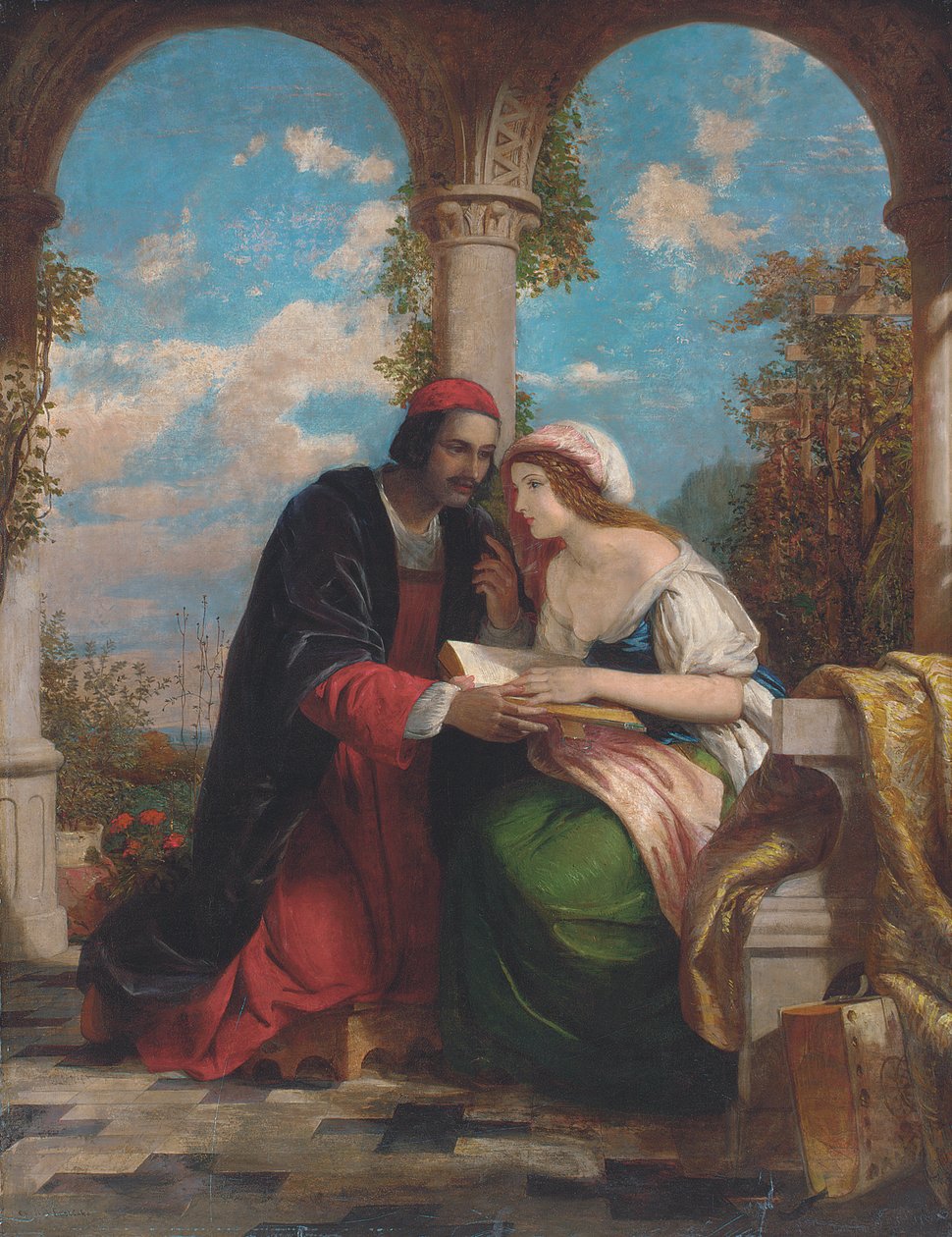 Abelard a Heloise na terase od Charles Lock Eastlake