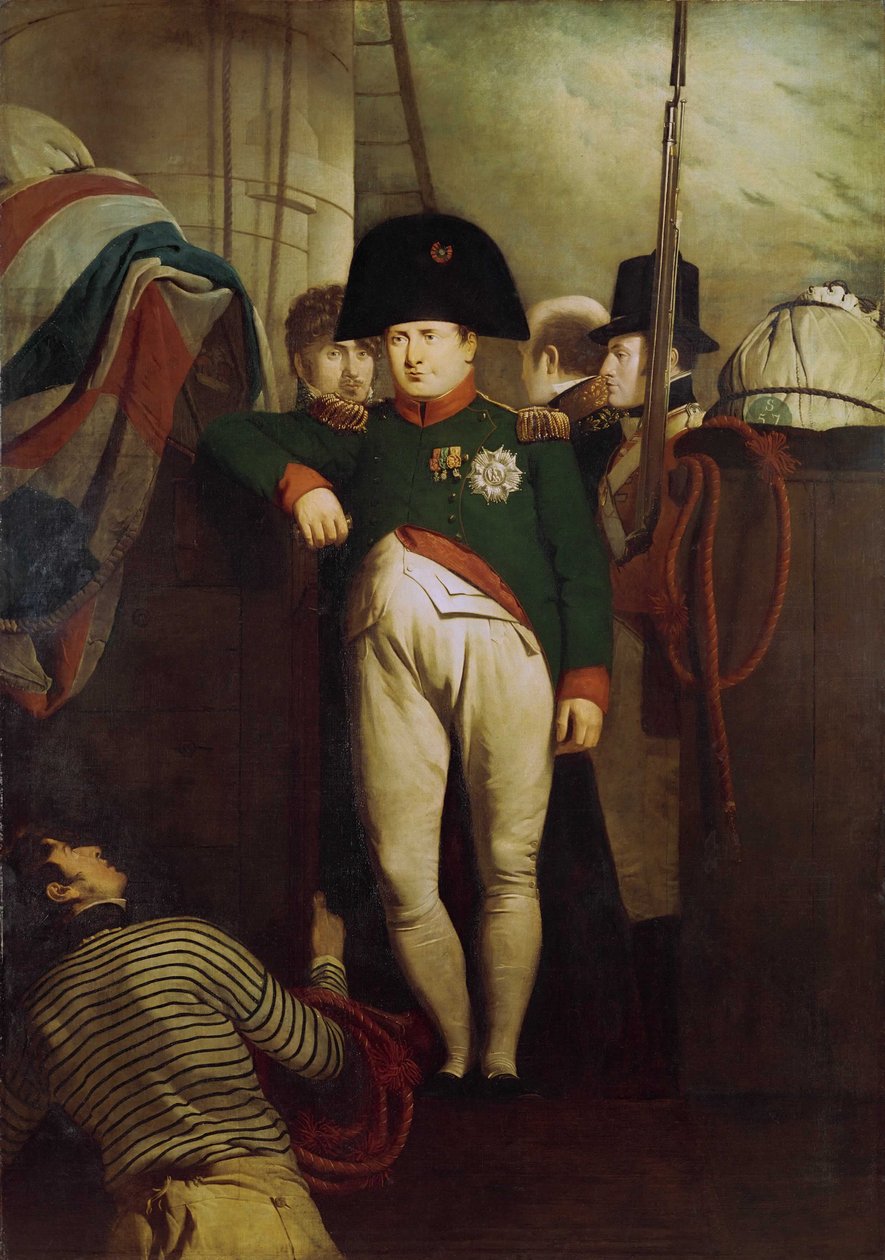 Napoleon Bonaparte na palubě lodi Bellerophon v Plymouth Sound od Charles Lock Eastlake