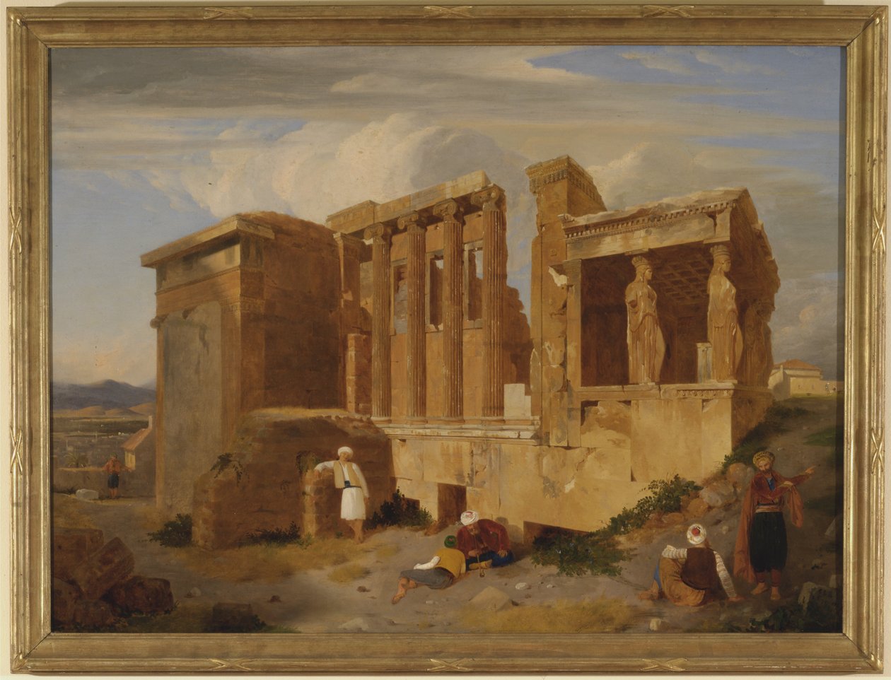 Erechtheum, Athény, s postavami v popředí od Charles Lock Eastlake