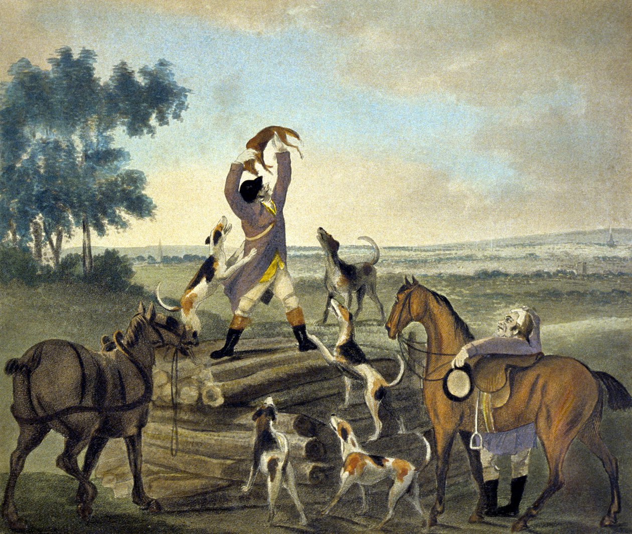 Who...op, Was Never So Carried, z knihy The Pytchley Hunt, vyryl F. Dukes od Charles Lorraine (after) Smith