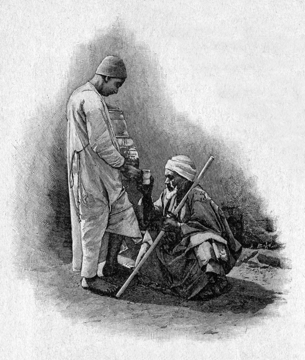 Prodejce vody v Alžíru od Charles Louis (after) Bazin