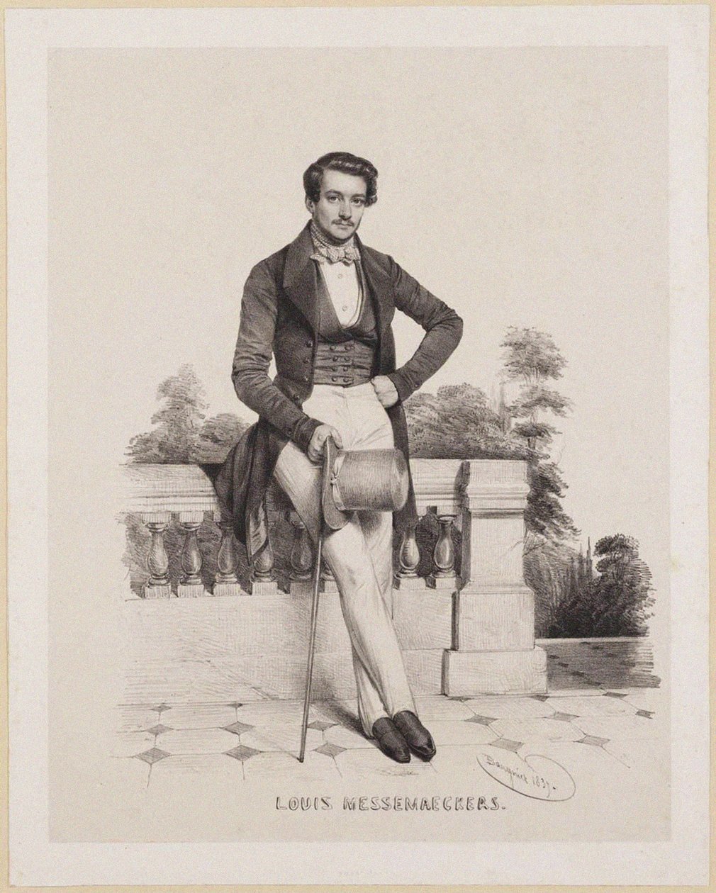 Portrét skladatele Louise Messemaeckerse 1809-1889, 1837. od Charles Louis Baugniet