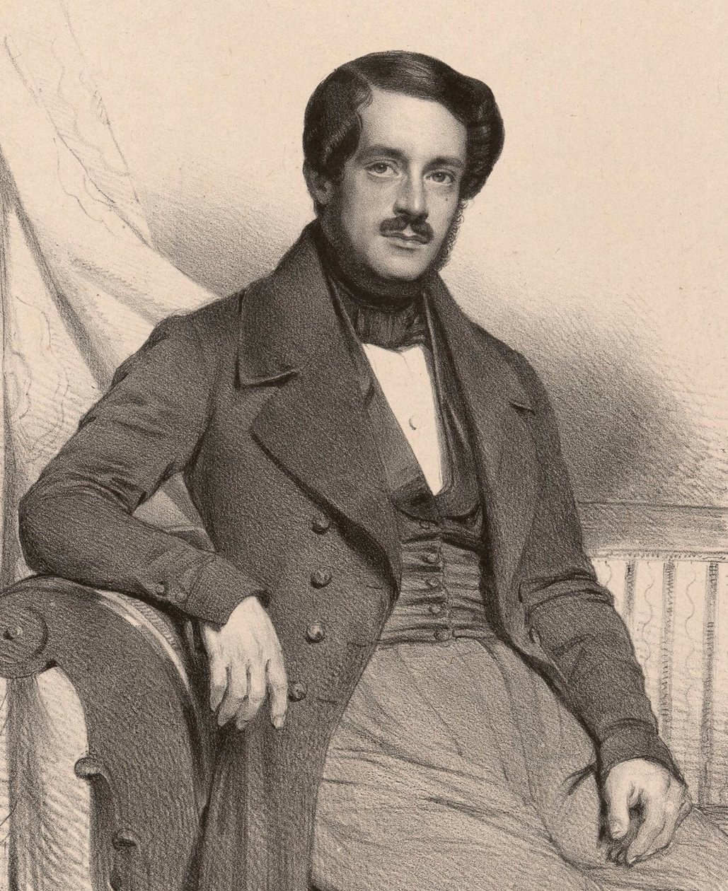 Portrét skladatele Francesca Masiniho 1804-1863, 1837. od Charles Louis Baugniet