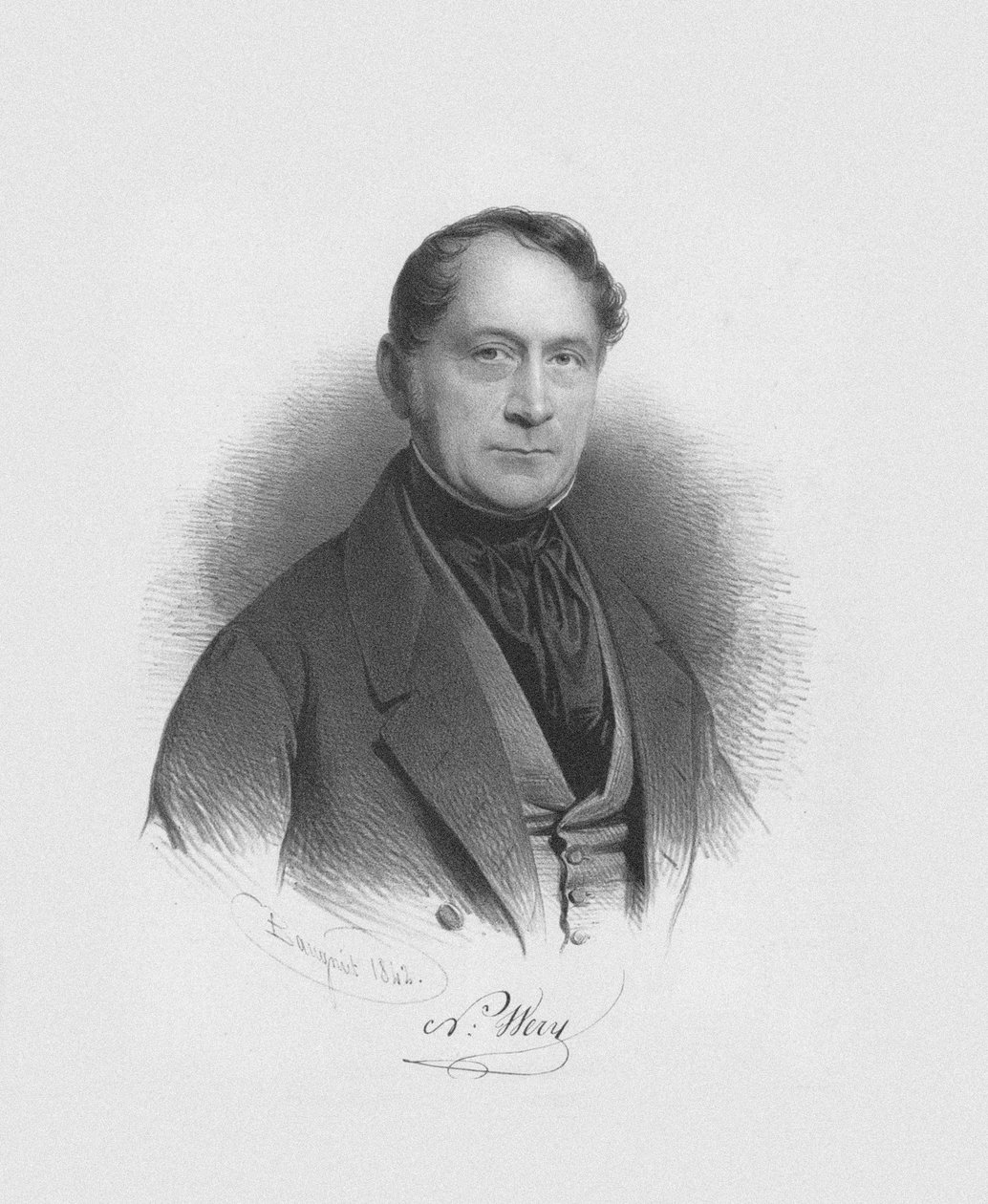 Portrét dirigenta a skladatele Nicolase-Lamberta Wéryho 1789-1867, 1842. od Charles Louis Baugniet