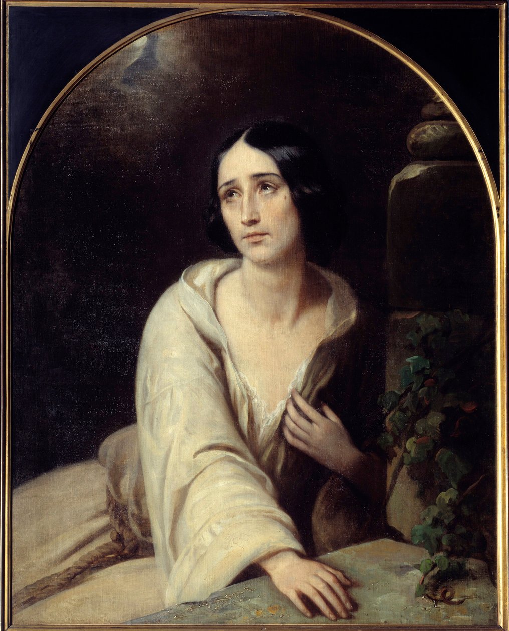 Oblíbenec Gaetana Donizettiho Ilustrace k opeře „“ La favorite““ (La favorita). Obraz Charlese Louise Bazina (1802-1859) 1840 Paříž, Knihovna operního muzea od Charles Louis Bazin