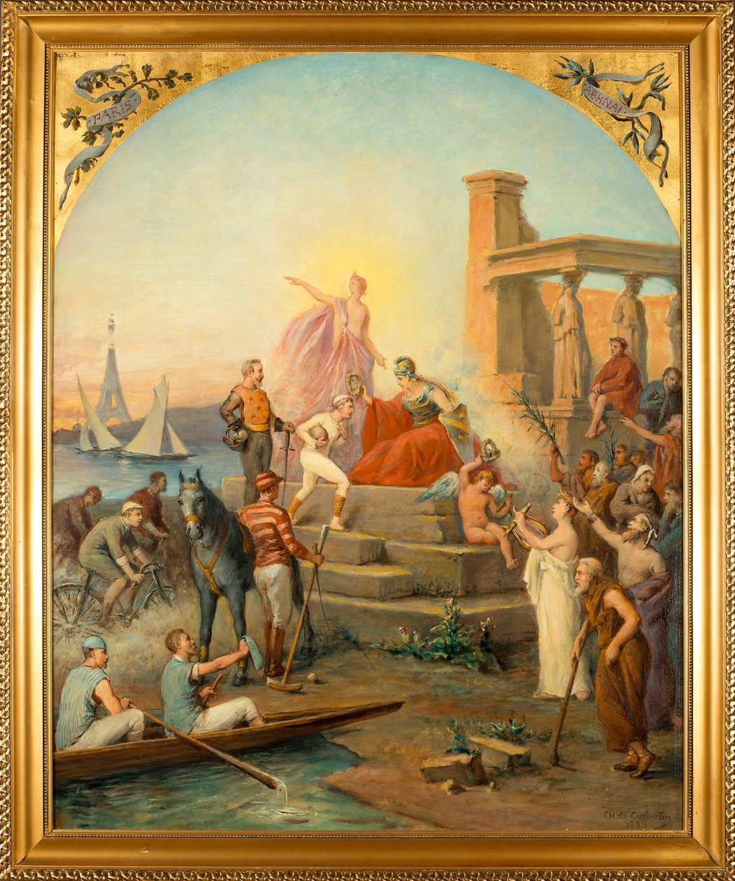Alegorie sportů (Alegorie sportů) - Obraz Charles Louis de Fredy, baron de Coubertin (1822-1908), olej na plátně (97,5x80 cm) od Charles Louis Fredy de Coubertin