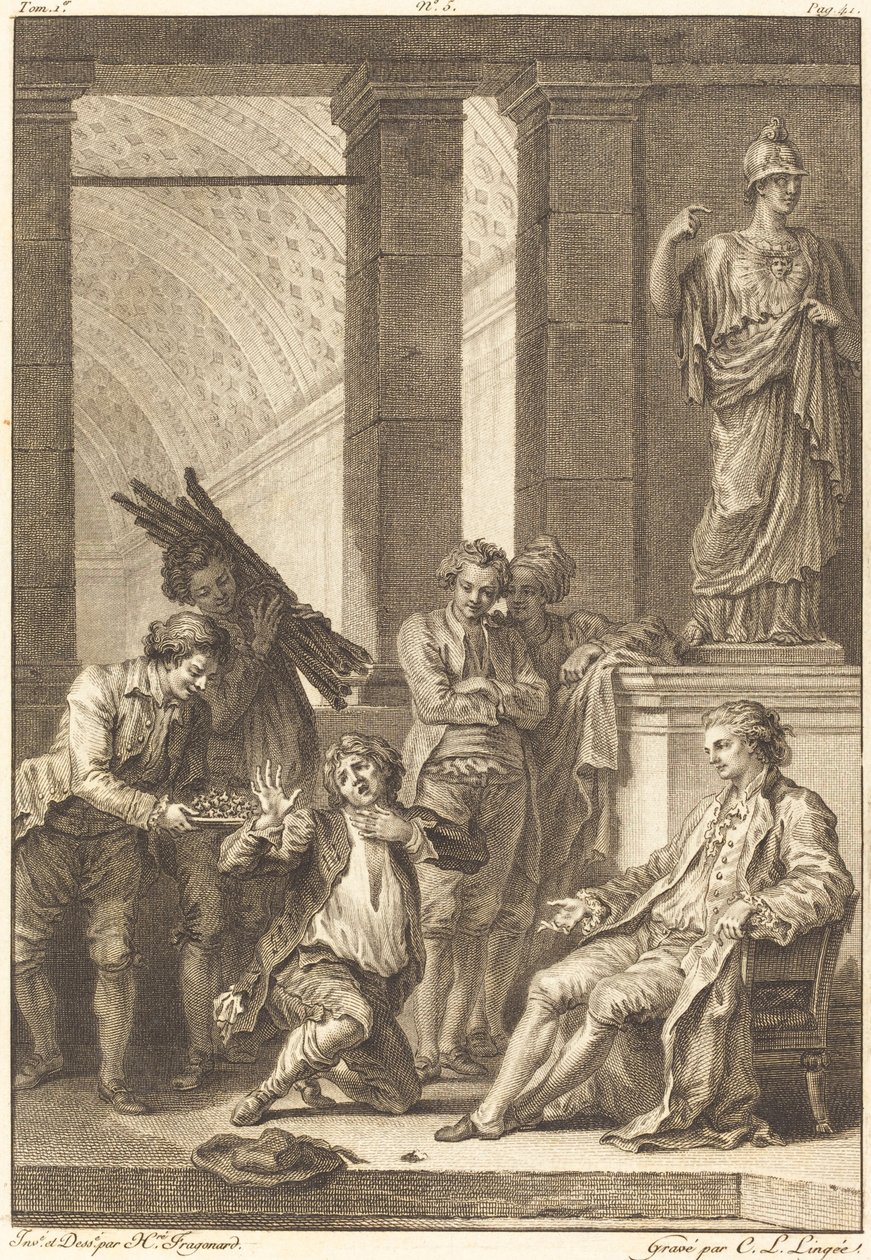 Sedlák od Charles Louis Lingée after Jean Honoré Fragonard
