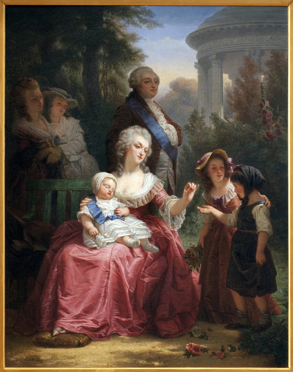 Francouzská královská rodina v Trianonu, kolem roku 1860 od Charles Louis Lucien Muller