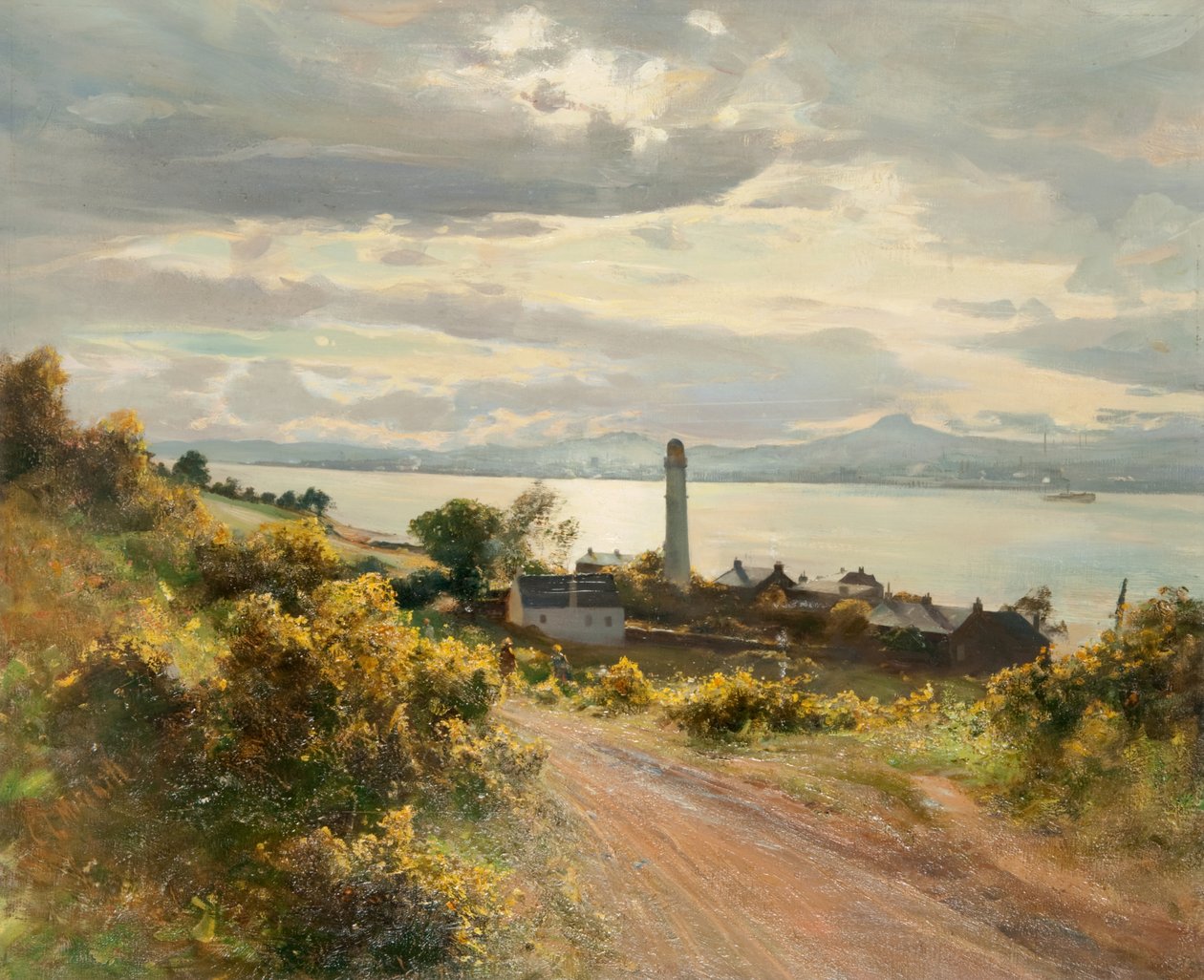 Dundee z Tayportu (olej na plátně) od Charles Louis Mitchell