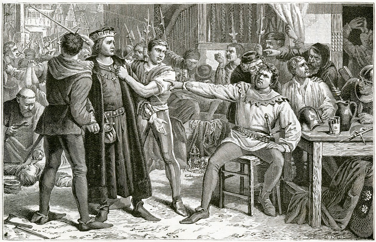 Lord Saye a Sele předvedeni před Jacka Cadea,1896 . od Charles Lucy