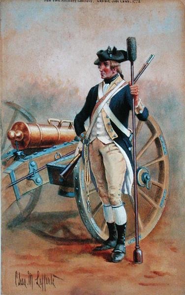 Gunner, New York Artillery (akvarel na papíře) od Charles MacKubin Lefferts