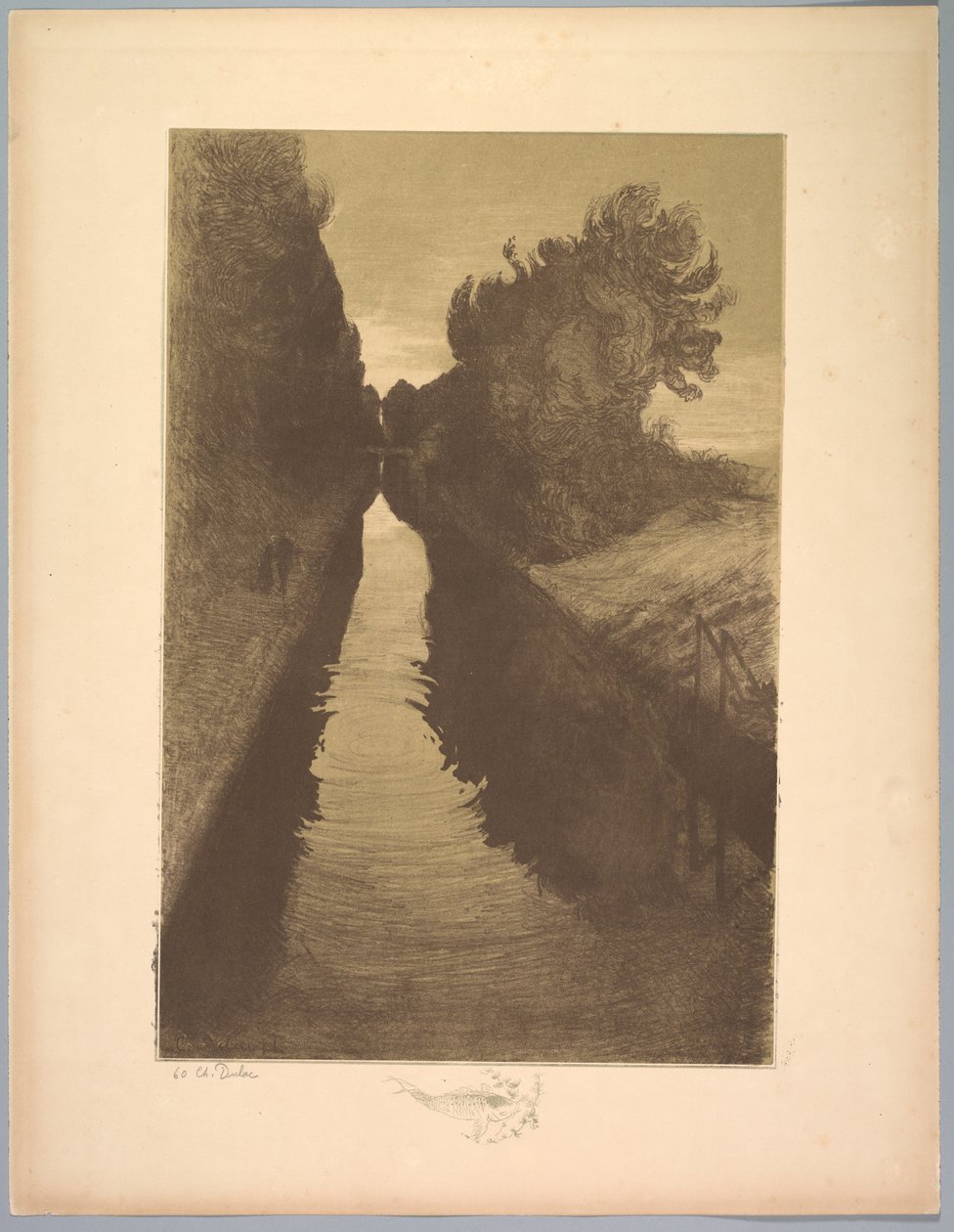 Suite of Landscapes: Landscape, Plate 1, Remark, A Fish od Charles Marie Dulac