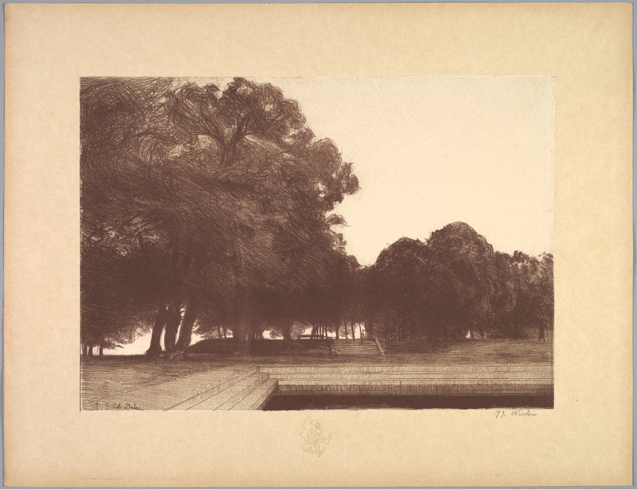 Suite of Landscapes: Landscape, Plate 7, Note, Poppies od Charles Marie Dulac