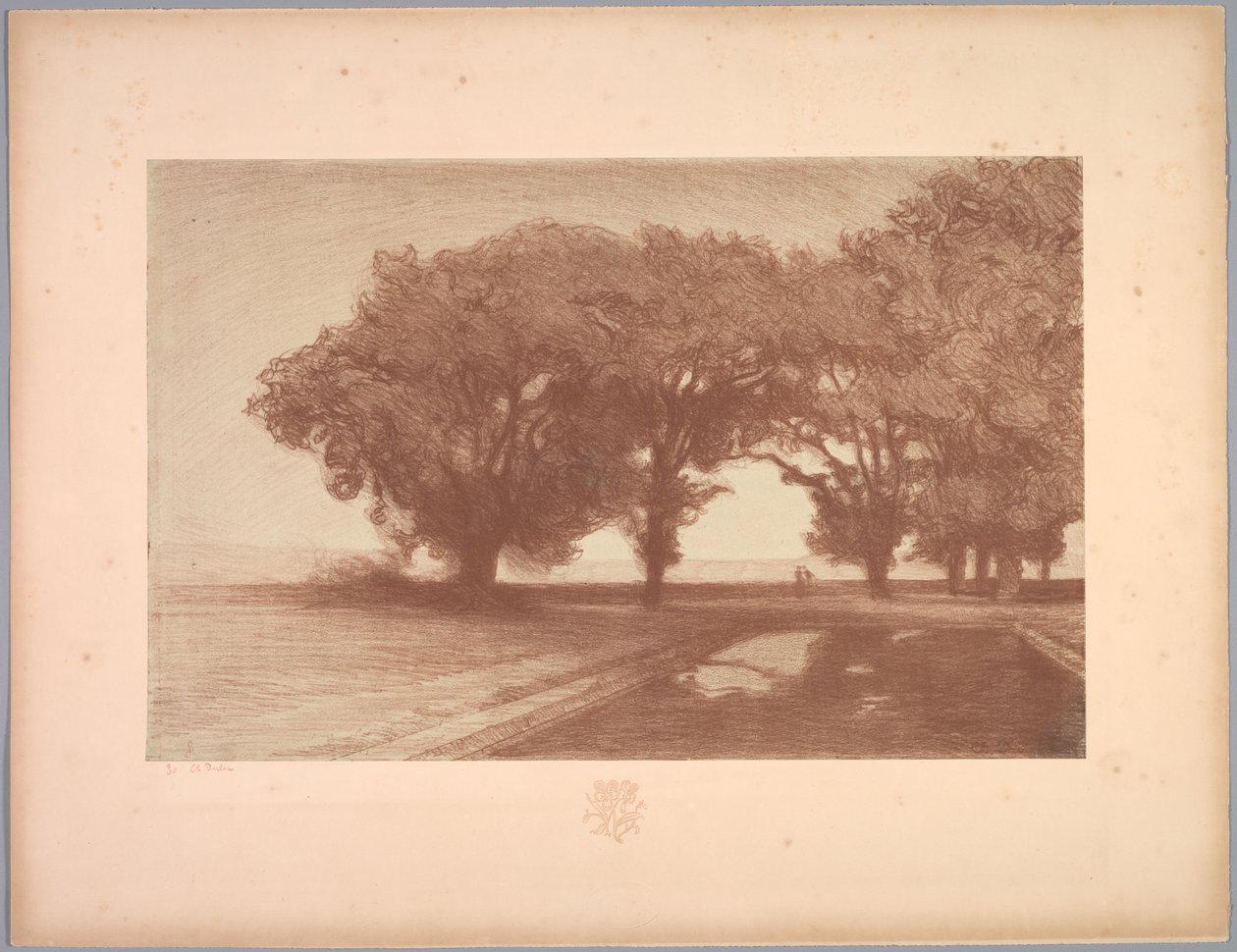 Suite of Landscapes: Landscape, Plate 8, Note, Macesies od Charles Marie Dulac
