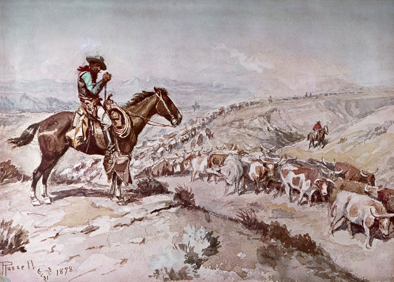 Pohon dobytka od Charles Marion Russell