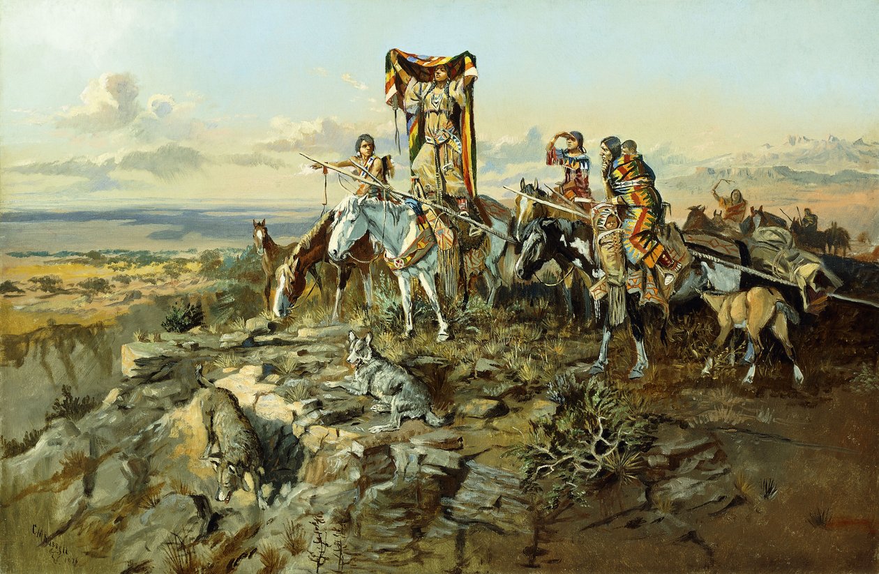 In the Wake of the Hunters, 1896 od Charles Marion Russell