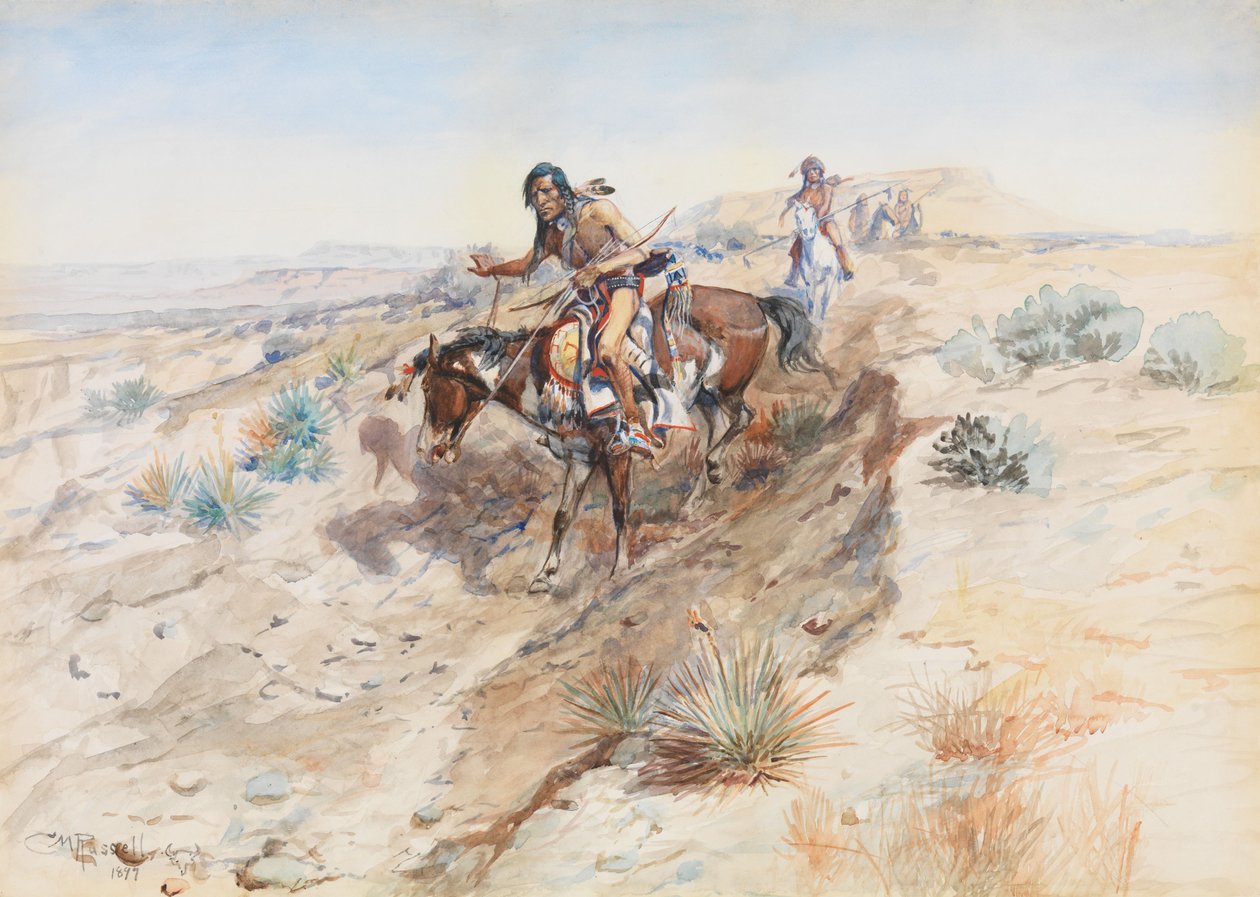 Indiánští stateční, 1899 od Charles Marion Russell