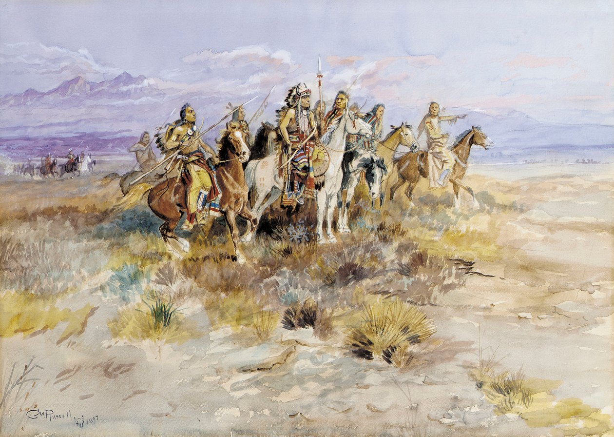 Indická skautská strana, 1897 od Charles Marion Russell