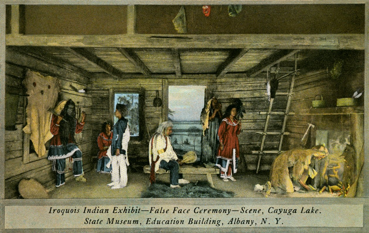 Iroquois Indian Exhibition, State Museum, Albany od Charles Marion Russell