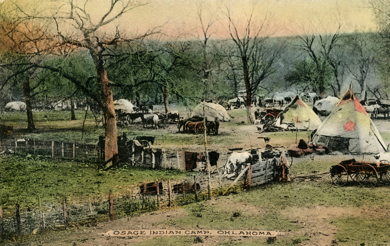 Osage Indian Camp, Oklahoma od Charles Marion Russell