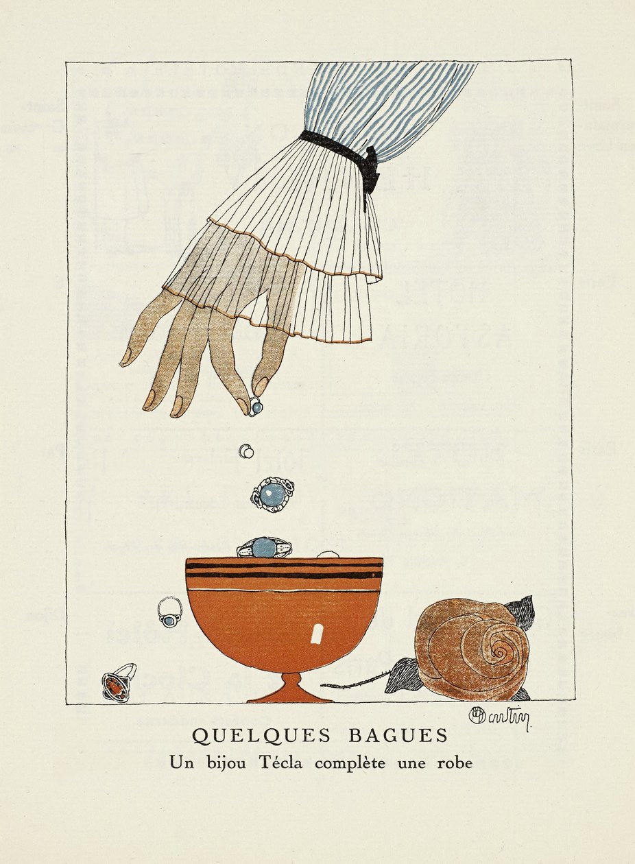 Reklama na "Tecla", z Gazette de Bon Ton, hospoda. 1920 od Charles Martin