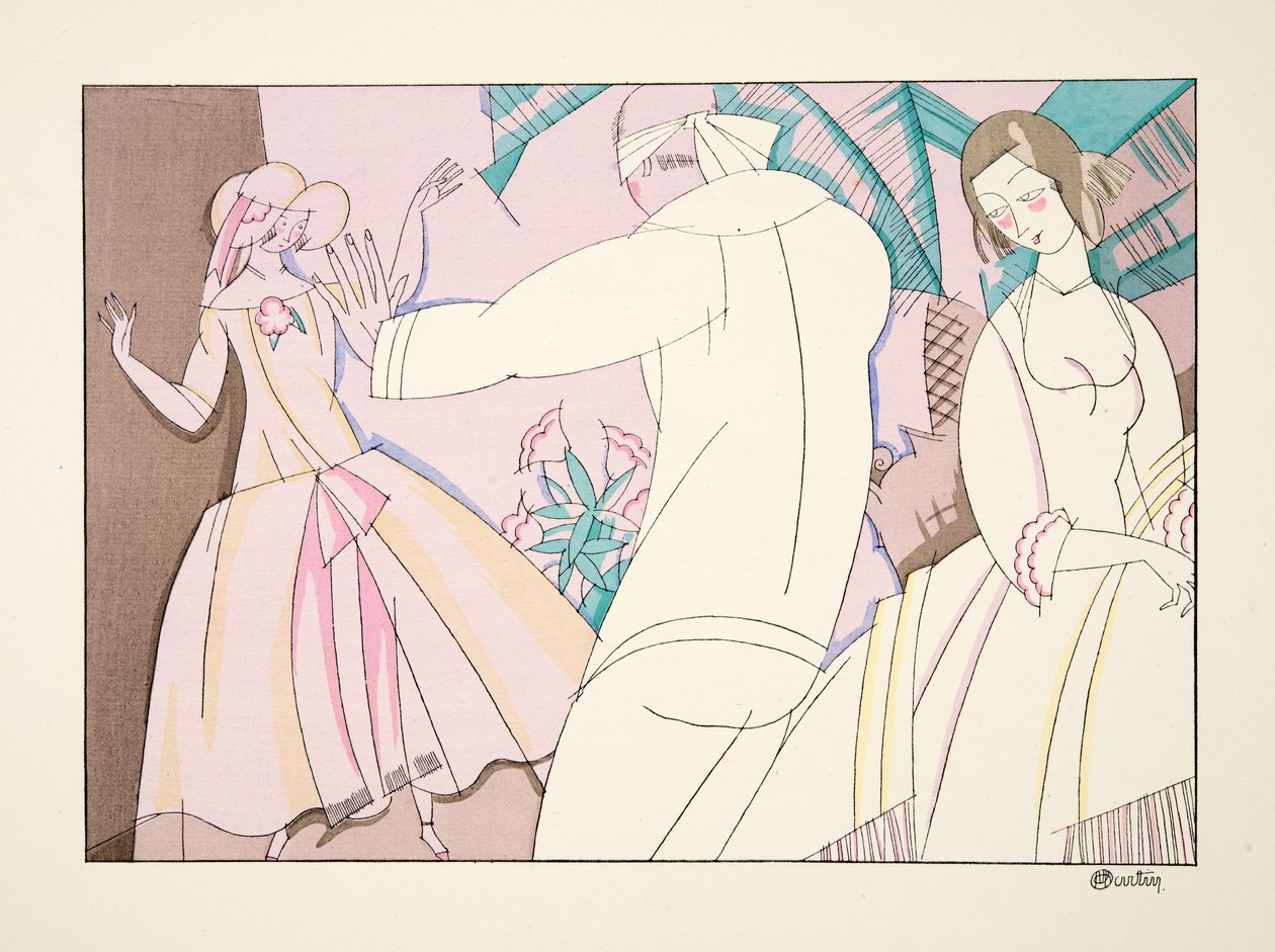 Colin Maillard, ze Sports & Entertainment, hospoda. 1914 (tisk šablony) od Charles Martin