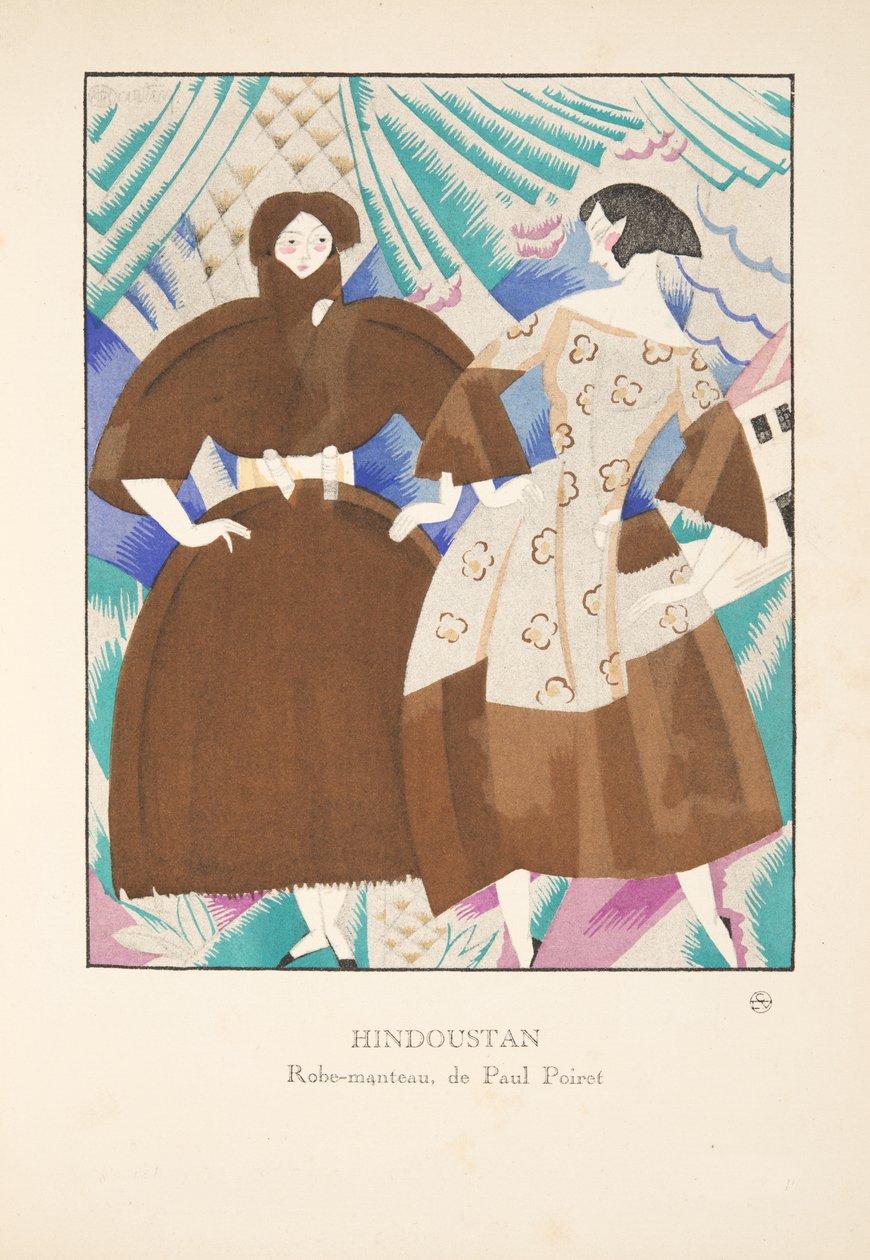 Hindoustan, ze sbírky módních talířů, 1920 (pochoir print) od Charles Martin