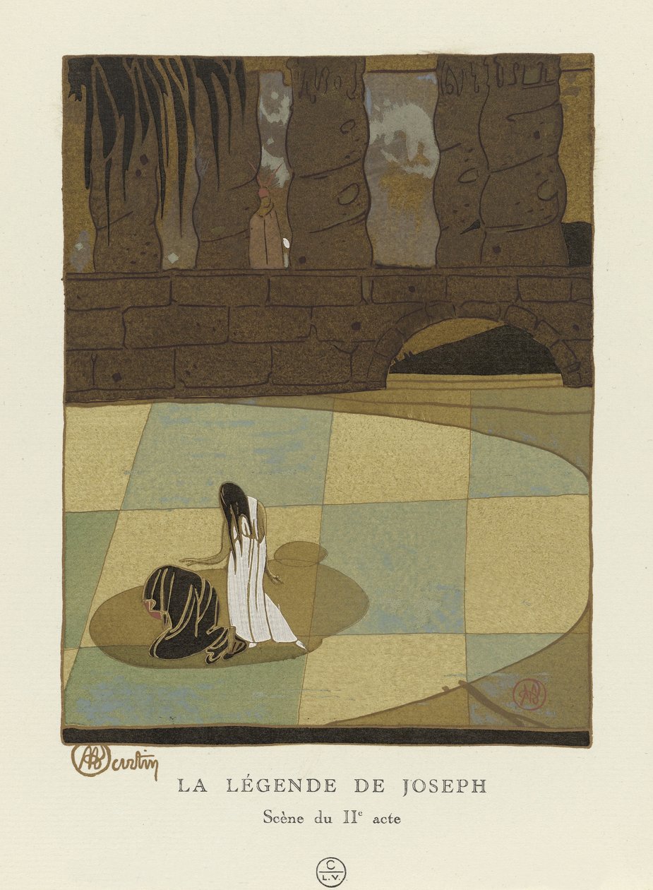 La Legende de Joseph, Scéna z II. dějství, hospoda. 1914 (tisk šablony) od Charles Martin