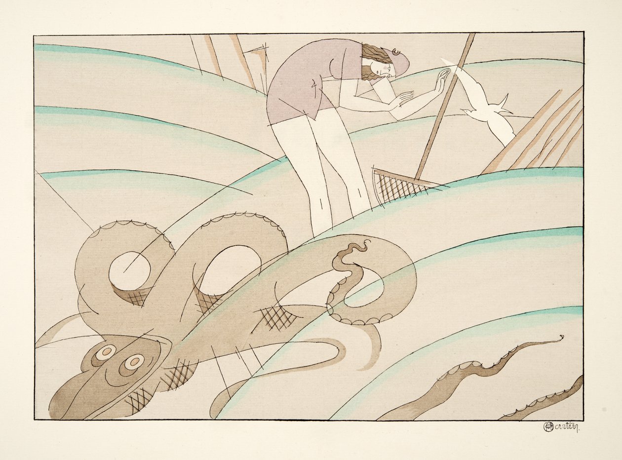 La Pieuvre od Sports & Entertainment, hospoda. 1914 (tisk šablony) od Charles Martin