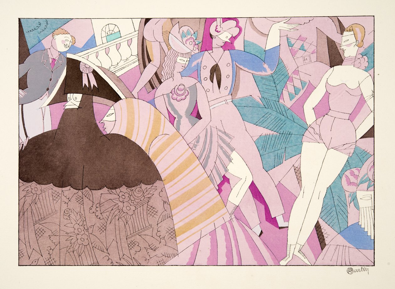 The Carnival from Sports & Entertainment, pub. 1914 (tisk šablony) od Charles Martin