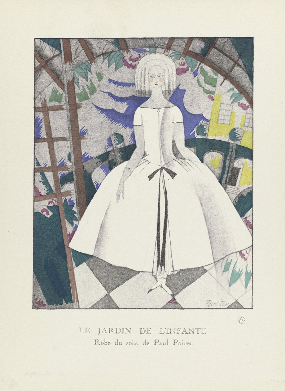 Le Jardin de lInfante, ze sbírky módních talířů, 1920 (tisk šablony) od Charles Martin