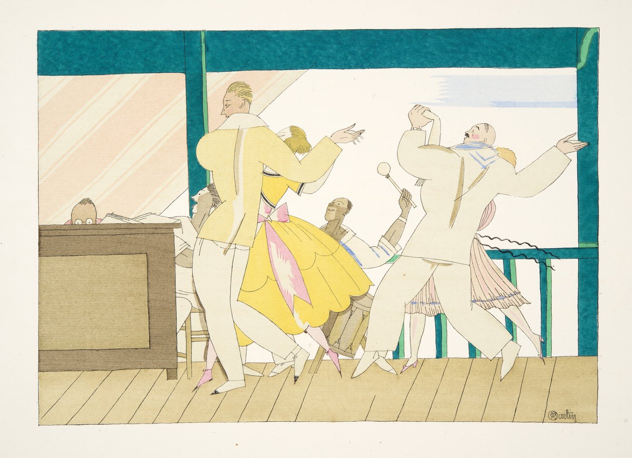 Le Tango, od Sports & Entertainment, hospoda. 1914 (tisk šablony) od Charles Martin