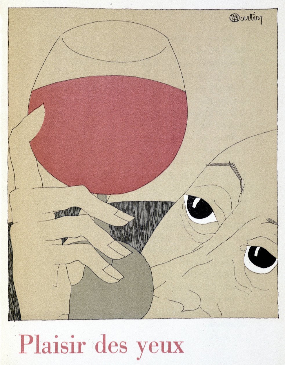 Pleasure des yeux - v "" Monseigneur le vin ", kresba Charlese Martina (1884-1934), fascicle des Etablissements Nicolas od Charles Martin