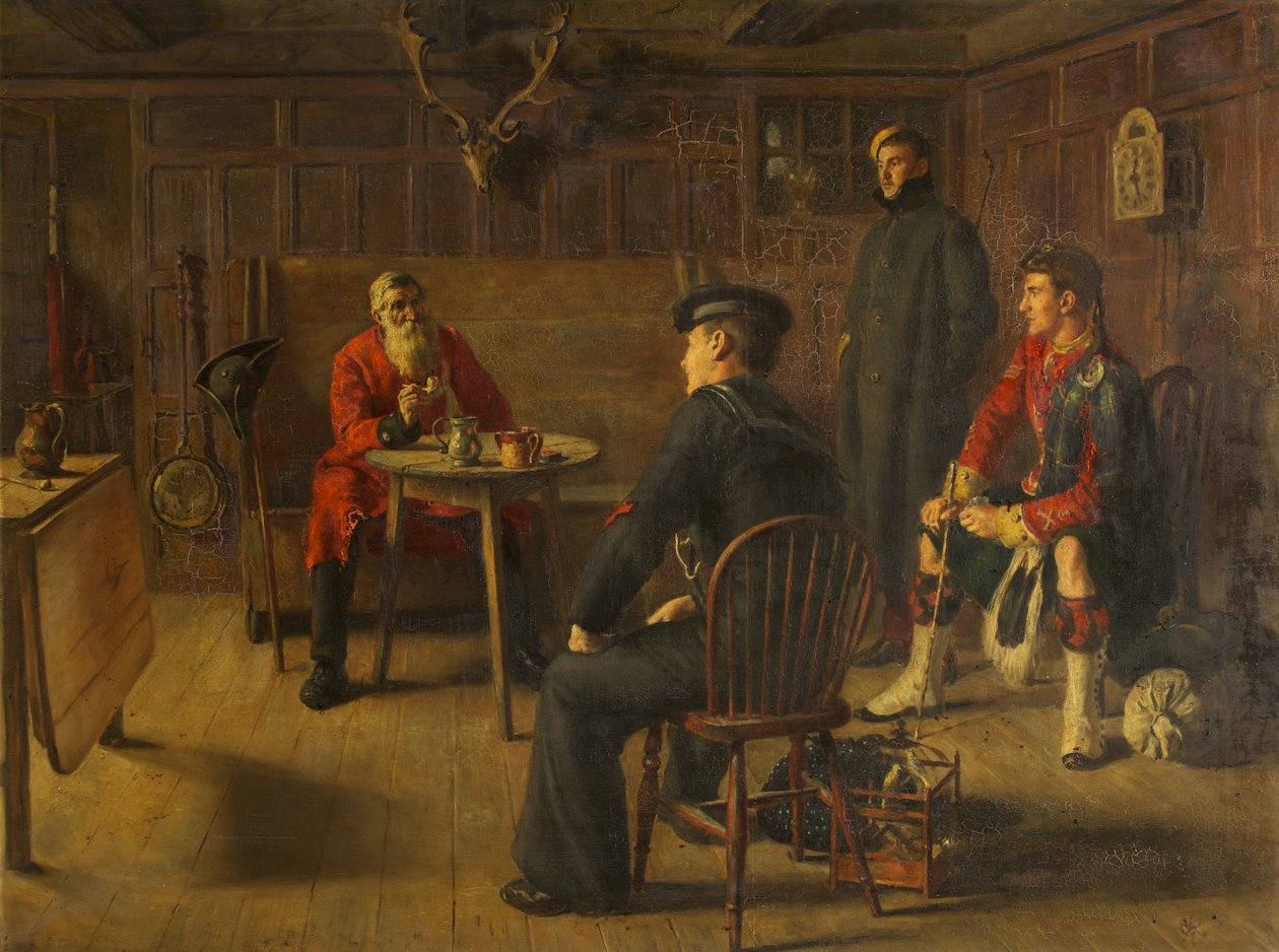 A Tale of the Brave Old Times (olej na plátně) od Charles Martin Hodges