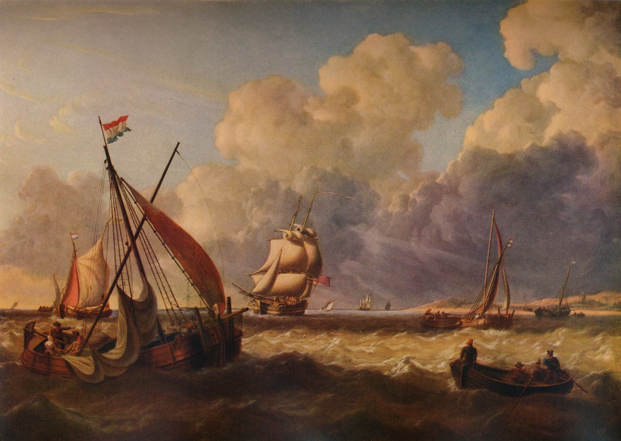 Rybářské lodě u nizozemského pobřeží, 1823 od Charles Martin Powell