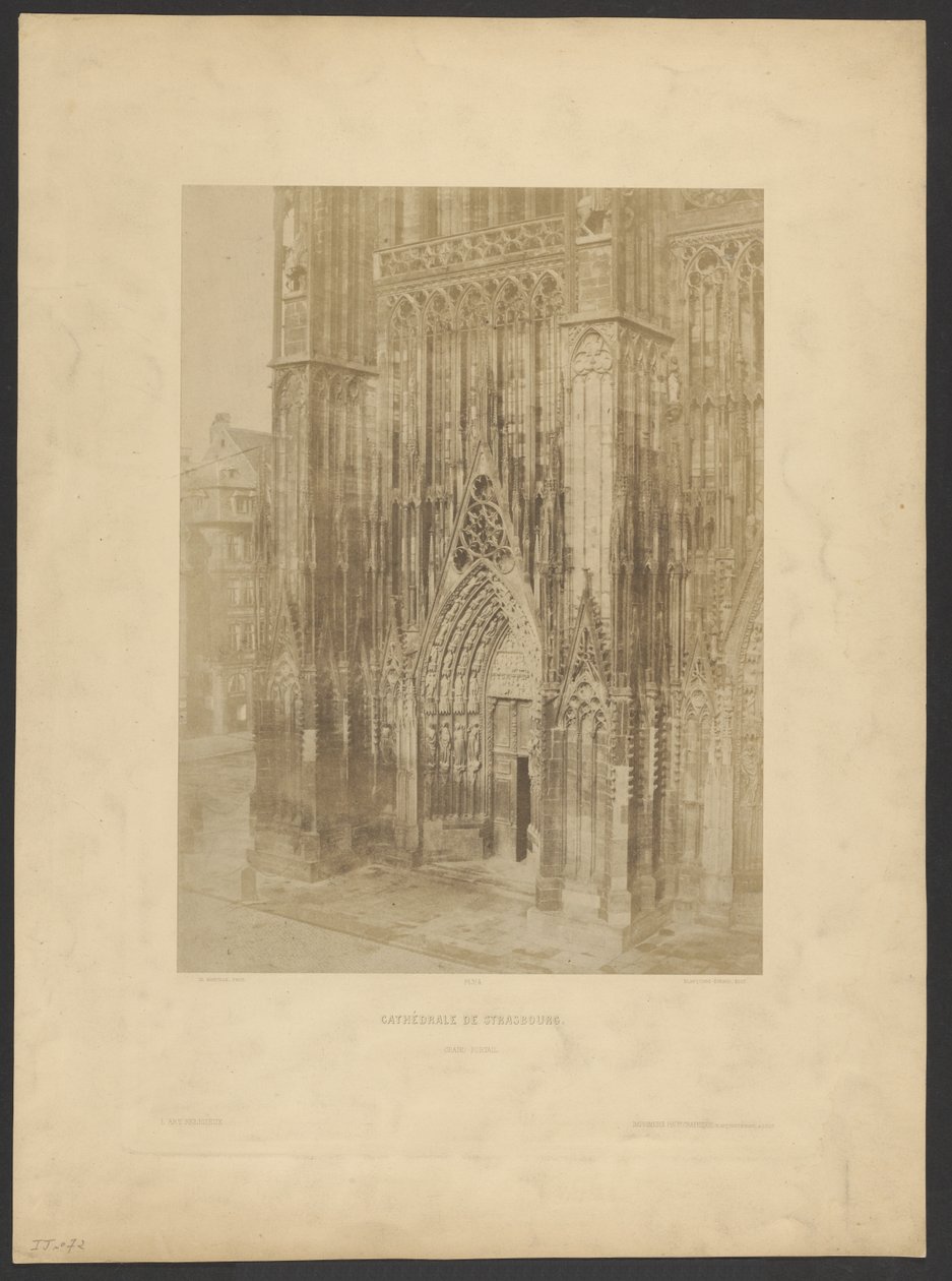 Štrasburská katedrála. Velký portál. od Charles Marville