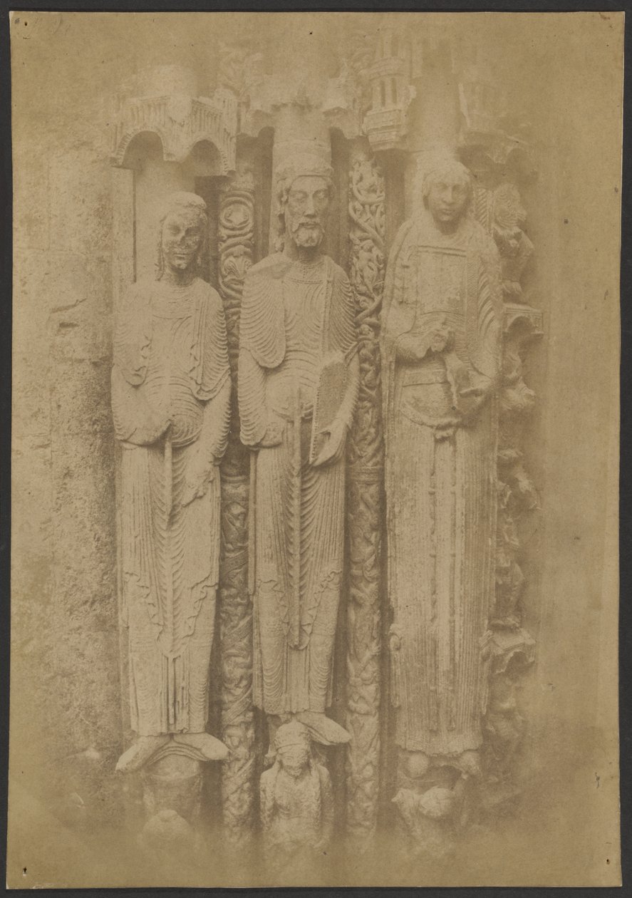[Katedrála v Chartres: Velké postavy královské brány] od Charles Marville