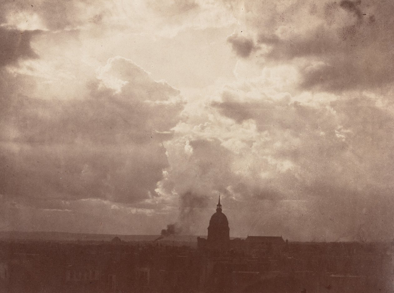 Studie mraků nad Pantheonem, Paříž, 1856 (foto) od Charles Marville