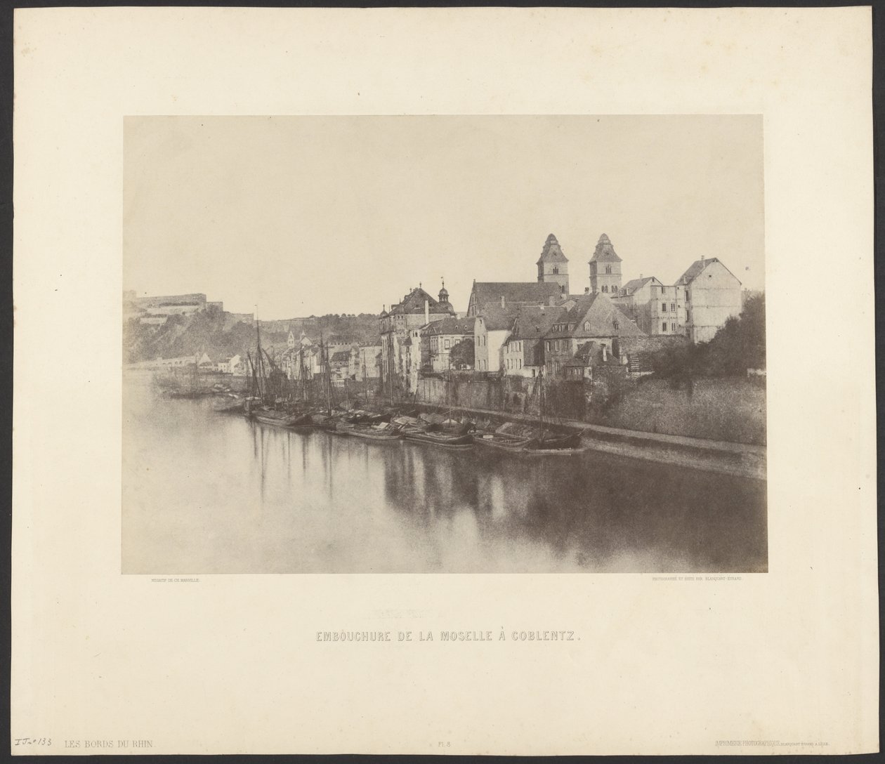 Ústí Mosely u Coblentzu od Charles Marville